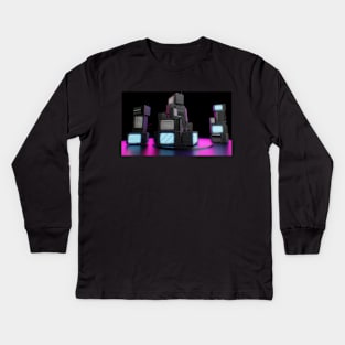 Pile of TVs! Kids Long Sleeve T-Shirt